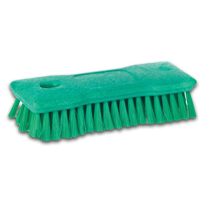Malish Green Crimped Poly Comfort Grip Hand Brush (Pack of 6)