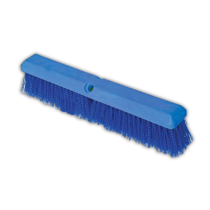 Malish 24" Blue Crimped Poly Push Broom (Pack of 12)