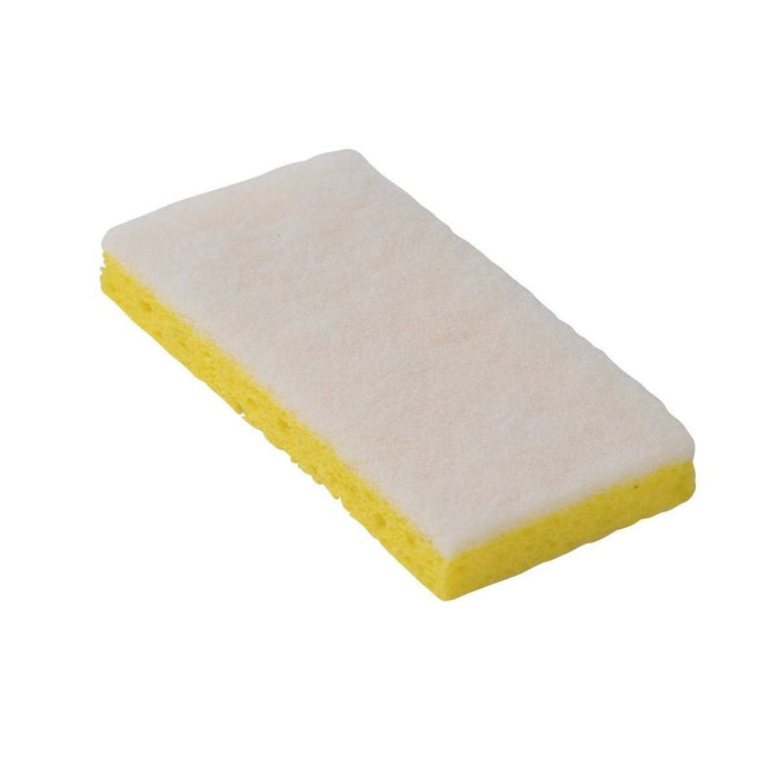 Americo Scouring Sponges 745W - Yellow Sponge/White Pad  - 2.7" x 4.5" x 0.6" (Pack of 20)