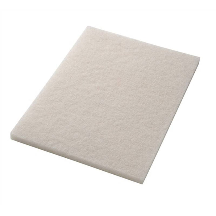 Americo 14" x 20" White Super Polishing Floor Pads (Pack of 5)