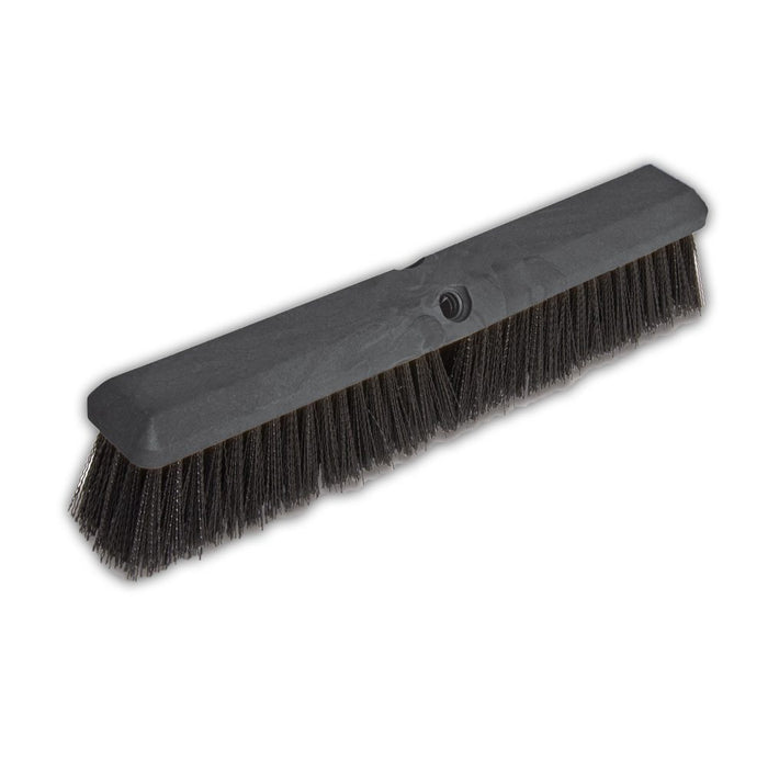 Malish 24" Black Crimped Poly Push Broom (Pack of 12)