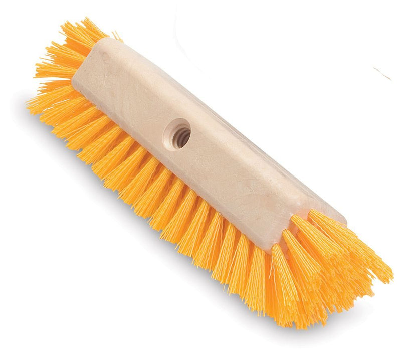 Malish Yellow Crimped Polypropylene Multi-level Scrub Brush with Fountain Hole