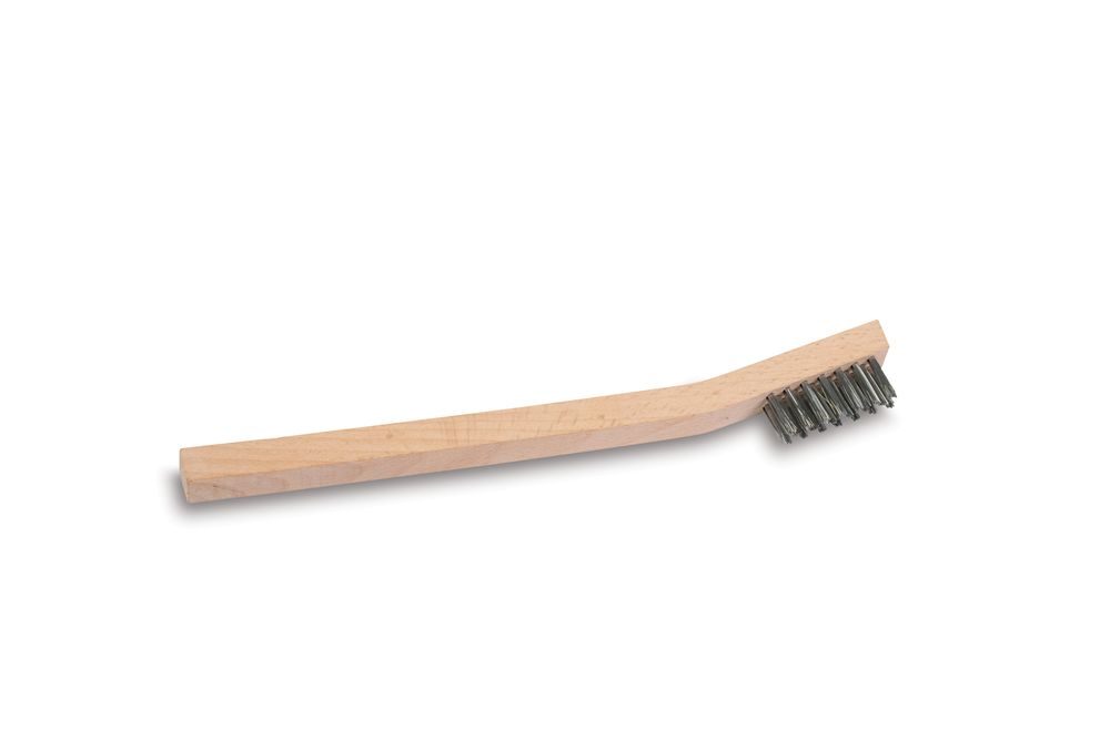 Malish 7 3/4" Stainless Steel Toothbrush with Wooden Handle