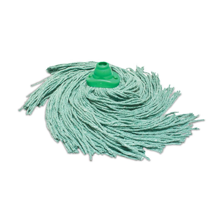 Malish 14 oz Green Antibacterial Rayon Mop with Adapter (Pack of 24)